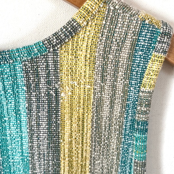 (BN49) Anthropologie W5 sleeveless multicolored tasseled hem top, Size small - Picture 7 of 8